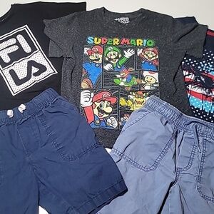 5/$30 FILA SUPER MARIO Shirts Shorts Cotton Bundle Summer Lot